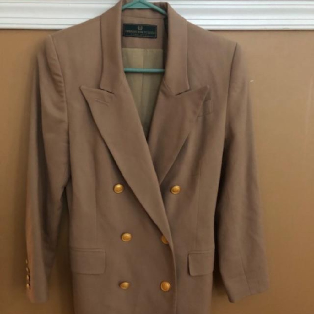 Tan Double Breasted Jacket size 4P